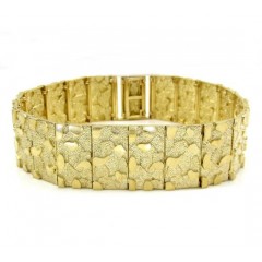 10k Yellow Gold Xl Nugget Bracelet 