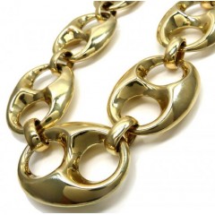 10k Yellow Gold Xxl Gucci Puff Chain 30 Inches 45mm