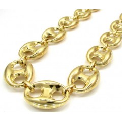 10k Yellow Gold Gucci Link Chain 26-32 Inch 16.50mm 