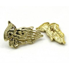 10k Yellow Gold Small Praying Hand Earrings