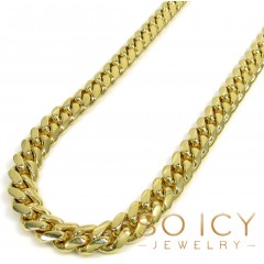 14k Yellow Gold Solid Miami Link Chain 18-32 Inch 8.5mm