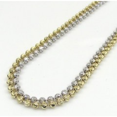 14k Gold Moon Cut Bead Chain 16-30 Inch 1.8mm