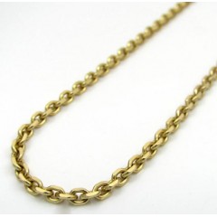 14k Yellow Gold Solid Tight Link Cable Chain 22 Inch 2.50mm