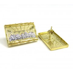 10k Yellow Gold Two Tone Jesus Apostles Last Supper Earrings