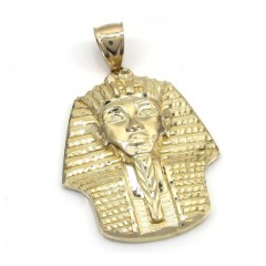 10k Yellow Gold Medium King Tut Pharaoh Head Pendant