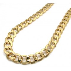 10k Yellow Gold Thick Hollow Cuban Chain 20-30 Inch 11mm