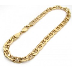10k Yellow Gold Mariner Bracelet 8 Inch 5mm