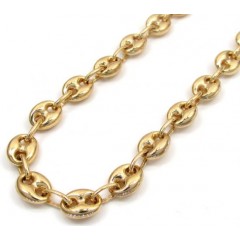 10k Yellow Gold Puffed Mini Gucci Hollow Chain 16-30 Inch 6.50mm