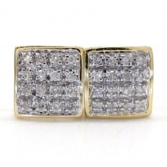 10k Gold 4 Row Diamond Earrings 0.15ct 