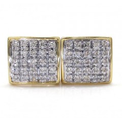 10k Gold 5 Row Diamond Earrings 0.16ct 