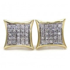 10k Gold 5 Row Diamond Kite Earrings 0.18ct
