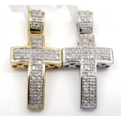 14k Gold Diamond Mini Cross 0.16ct