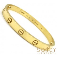 18k Yellow Gold Bangle Bracelet 18cm