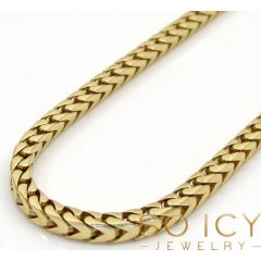 14k Solid Yellow Gold Franco Chain 20-30 Inch 2.3mm
