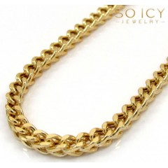 10k Yellow Gold Semi-hollow Franco Chain 20-34 Inch 2.8mm