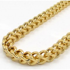 10k Yellow Gold Hollow Thick Franco Chain 22-30 Inch 4mm