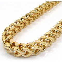 10k Yellow Gold Hollow Xxl Franco Chain 20-34 Inch 6mm