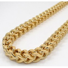 10k Yellow Gold Hollow Xxxl Franco Chain 20-34 Inch 7mm