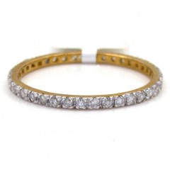 10k Yellow Gold Single Row White Diamond Band 0.36ct