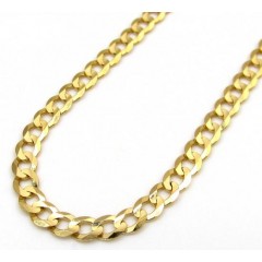 14k Yellow Gold Solid Cuban Chain 18-24 Inch 3mm