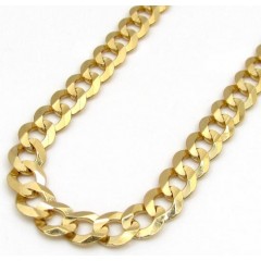 14k Yellow Gold Solid Cuban Chain 20-24 Inch 4.70mm
