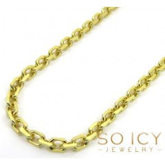10k Yellow Gold Solid Cable Chain 24-30 Inch 2.20mm