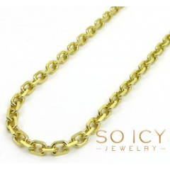 10k Yellow Gold Solid Cable Chain 24-30 Inch 2.80mm