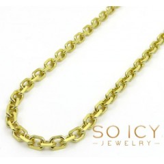 10k Yellow Gold Solid Cable Chain 24-30 Inch 2.80mm