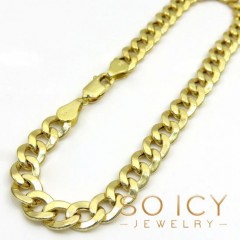 10k Yellow Gold Cuban Bracelet 8.50 Inch 6.5mm