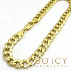 10k Yellow Gold Cuban Bracelet 8.50 Inch 6.5mm 