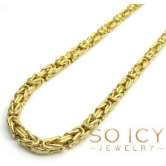 10k Yellow Gold Byzantine Chain 20-22inch 4mm