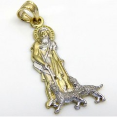 10k Yellow Gold Small Saint Lazarus Of Bethany Pendant