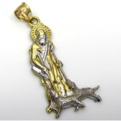 10k Yellow Gold Small Saint Lazarus Of Bethany Pendant