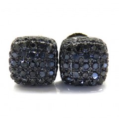 14k Black Gold Black Diamond 5 Row Cube Earrings 0.50ct