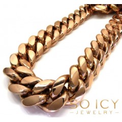 10k Rose Gold Kilo Miami Chain 30 Inch 22mm Wide 