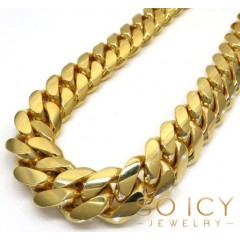 10k Yellow Gold Big Miami Chain 30 Inch 16mm Wide 