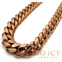 10k Rose Gold Miami Chain 20-30