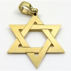 14k Yellow Gold Medium Star Of David Pendant 