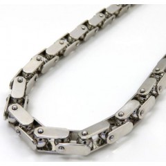  Baraka 18k White Gold Kardano Collection Box Link Chain 0.02ct 26 Inch 