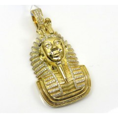 14k Yellow Gold Diamond Pharaoh Pendant 0.82ct