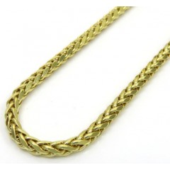 10k Yellow Gold Skinny Hollow Wheat Chain 20-24 Inch 2.50mm