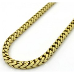 10k Yellow Gold Solid Tight Franco Box Chain 20-26 Inch 2.20mm