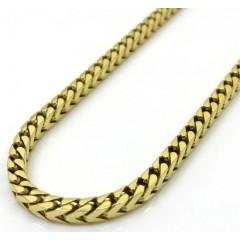 10k Yellow Gold Solid Tight Franco Box Chain 20-24 Inch 2.20mm