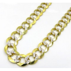 14k Yellow Gold Diamond Cut Solid Cuban Link Chain 20-26 Inch 8.5mm