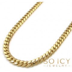 10k Yellow Gold  Solid Miami Chain 22-26 Inch 3.3mm