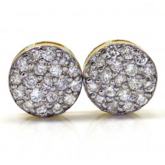 14k Yellow White Or Rose Gold Diamond Snow Cap 9.7mm Earrings 1.00ct