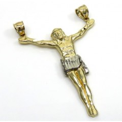 10k Two Tone Gold Large Jesus Pendant