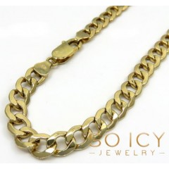 10k Yellow Gold Hollow Cuban Bracelet 8.50