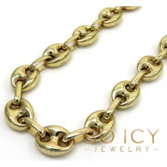 14k Yellow Gold Gucci Solid Link Chain 22-26 Inch 7mm 