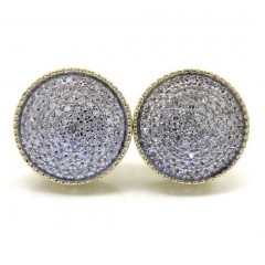 10k Yellow Gold Xl Diamond Snow Cap Earrings 0.48ct 